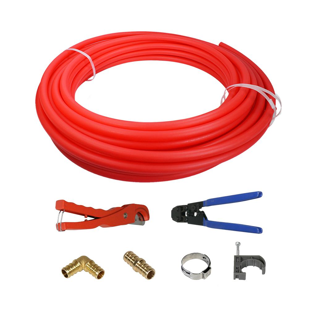The Plumber S Choice 1 2 In X 300 Ft Pex Tubing Plumbing Kit With Pex Tubing Plumbing Kit With Crimper