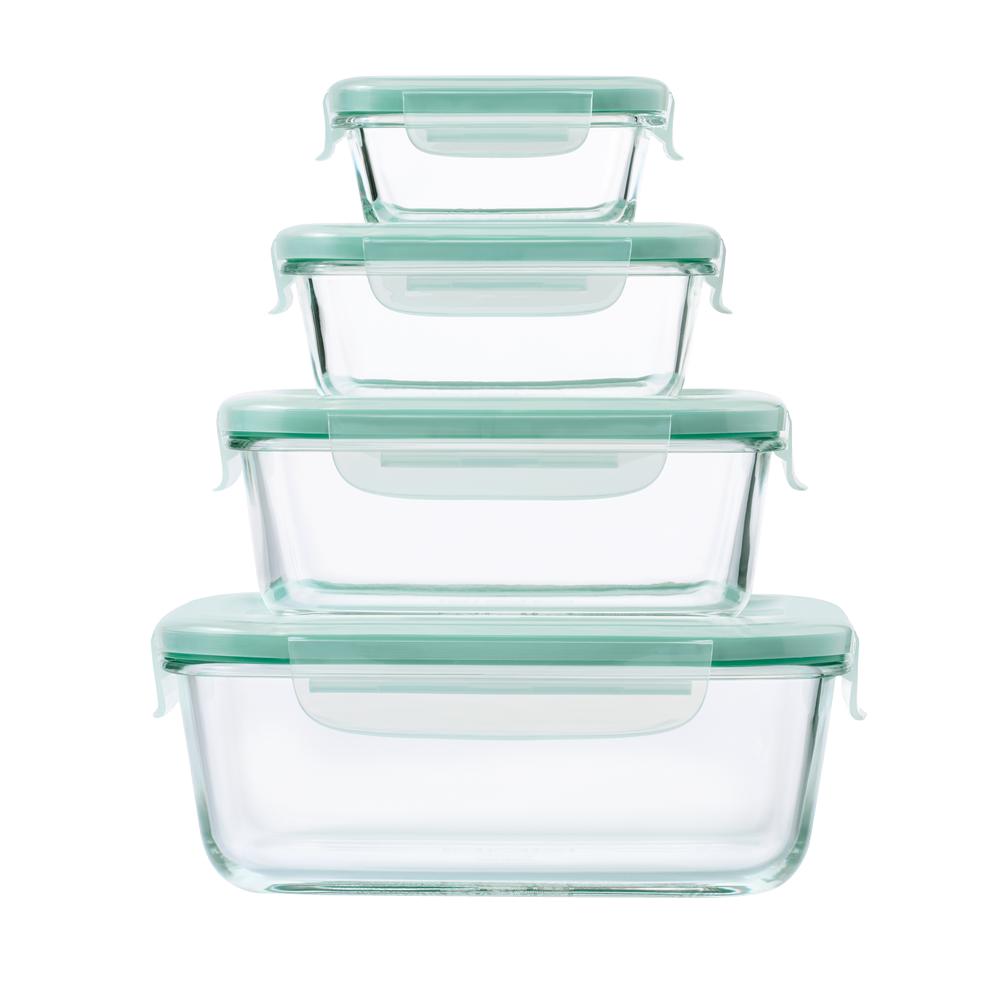 Home Depot Storage Bins OXO Good Grips 8 Piece Smart Seal Glass Rectangle Home Depot Storage Bins OXO Good Grips 8 Piece Smart Seal Glass Rectangle