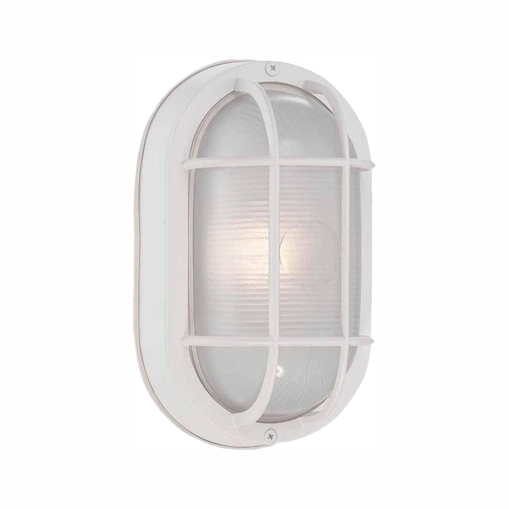 Hampton Bay White Outdoor Led Wall Lantern