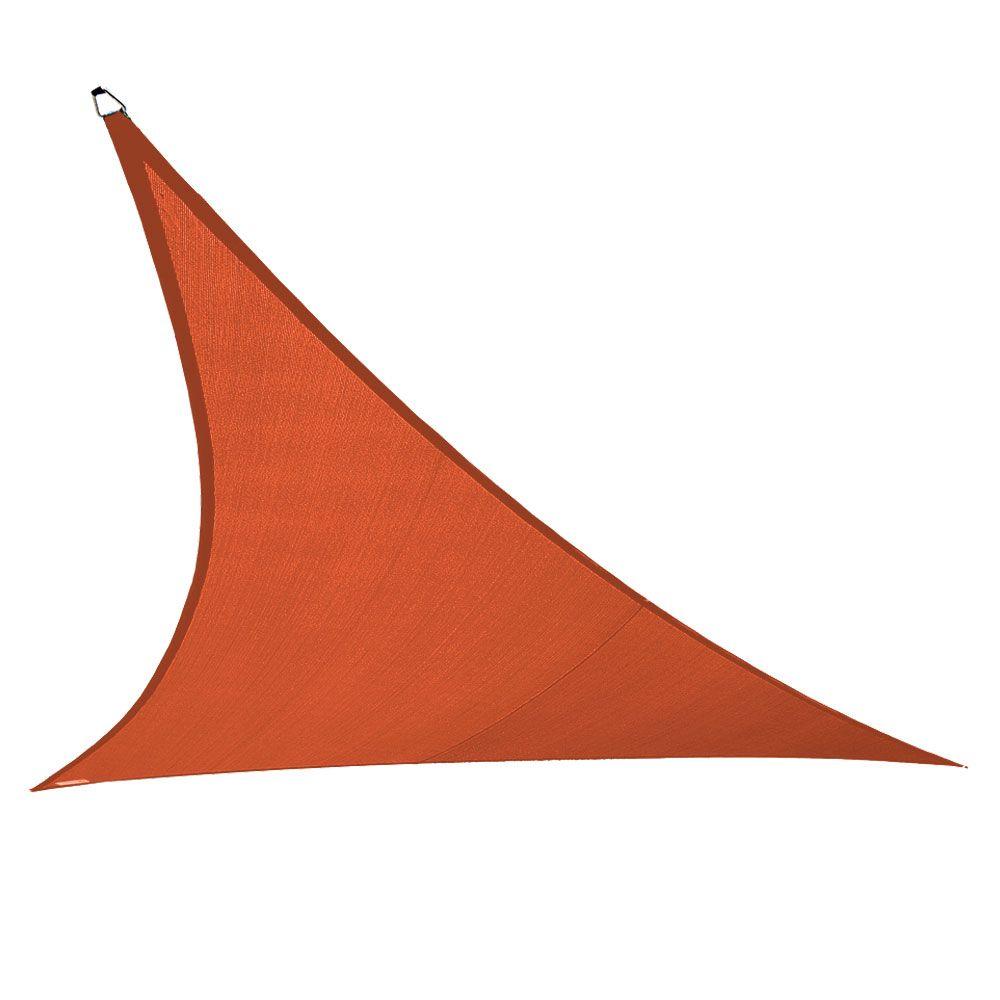 Coolaroo 15 ft. x 12 ft. x 10 ft. Terracotta Right Triangle Ultra Shade ...