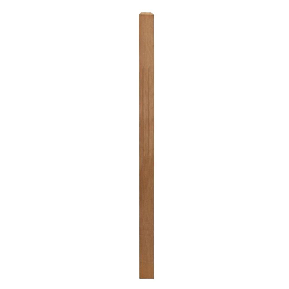 Stair Parts Hemlock 3 25 In X 60 Wood Craftsman Box Newel Wood Craftsman Box Newel
