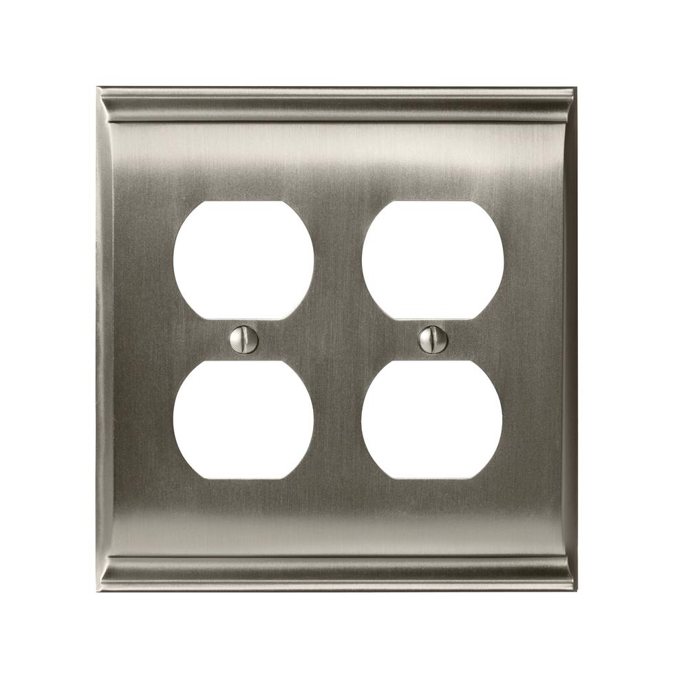 StanleyNational Hardware 1 Gang Wall Plate Satin NickelV8002 SGL
