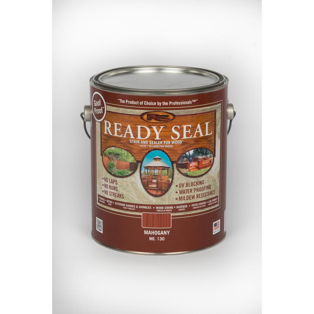 READY SEAL 1 gal. Mahogany Exterior Wood Stain and Sealer130 The