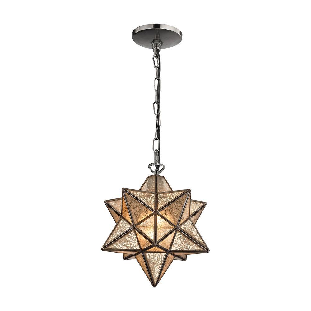 Titan Lighting Moravian Star 1 Light Bronze Pendant