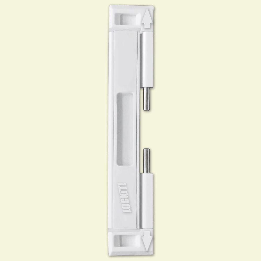 LOCKiT! White Double Bolt Sliding Door Lock by LOCKiT!