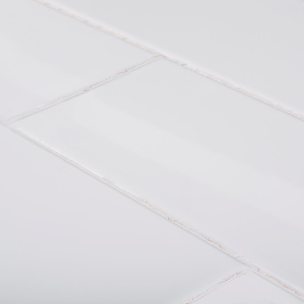 Fresh White 4 in. x 12 in. Glossy Ceramic Wall Tile (10.33 sq. ft. / case)