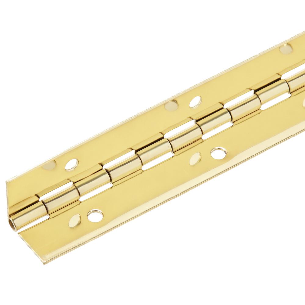 With Screws 24/" Continuous Piano Hinge 24 X 1.5 Brass