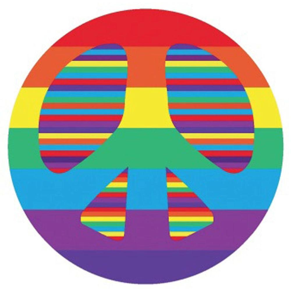 La Rug Fun Time Shape Peace Multi Colored 3 Ft Round Area Fts Fun Time Shape Peace Multi Colored 3 Ft Round Area Rug