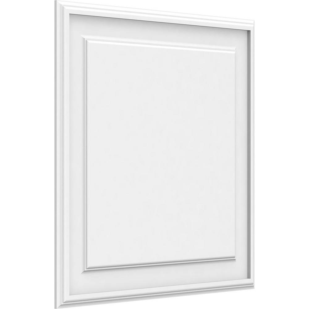 Ekena Millwork 5/8 in. x 2 ft. x 2 ft. Legacy Raised Panel White PVC ...