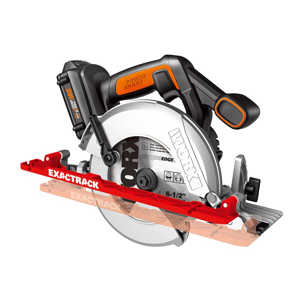 POWER SHARE 20-Volt 6-1/2 in. Circular Saw ExacTrack