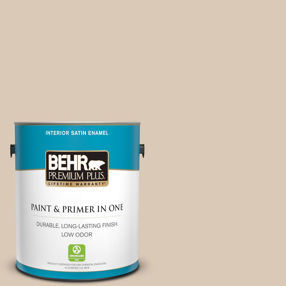 BEHR PREMIUM PLUS 1 gal. MQ309 Loft Light Satin Enamel Low Odor