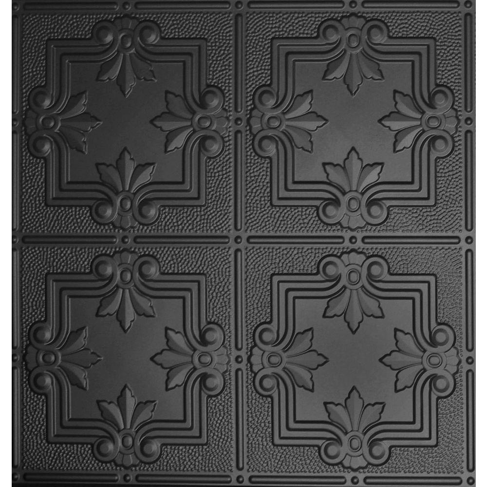 Global Specialty Products Dimensions 2 ft. x 2 ft. Matte Black Tin