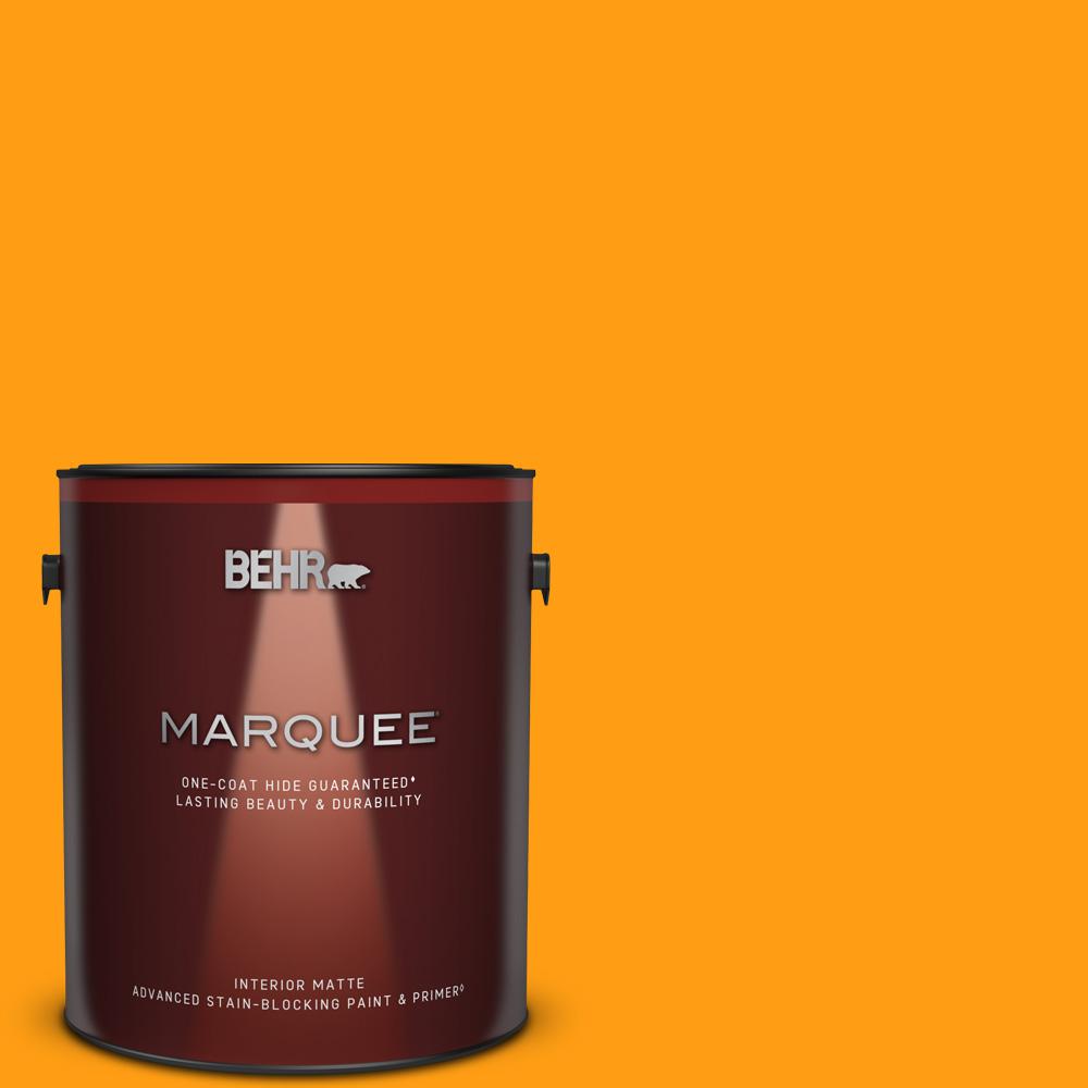 BEHR MARQUEE 1 gal. SG290 Orange Peel Matte Interior Paint and