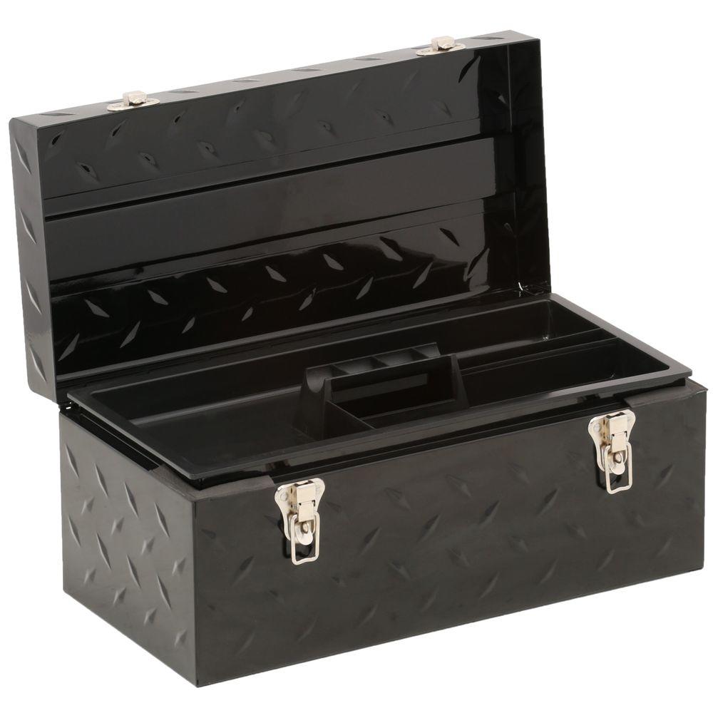 20 in. Tread Plate Metal Portable Tool Box