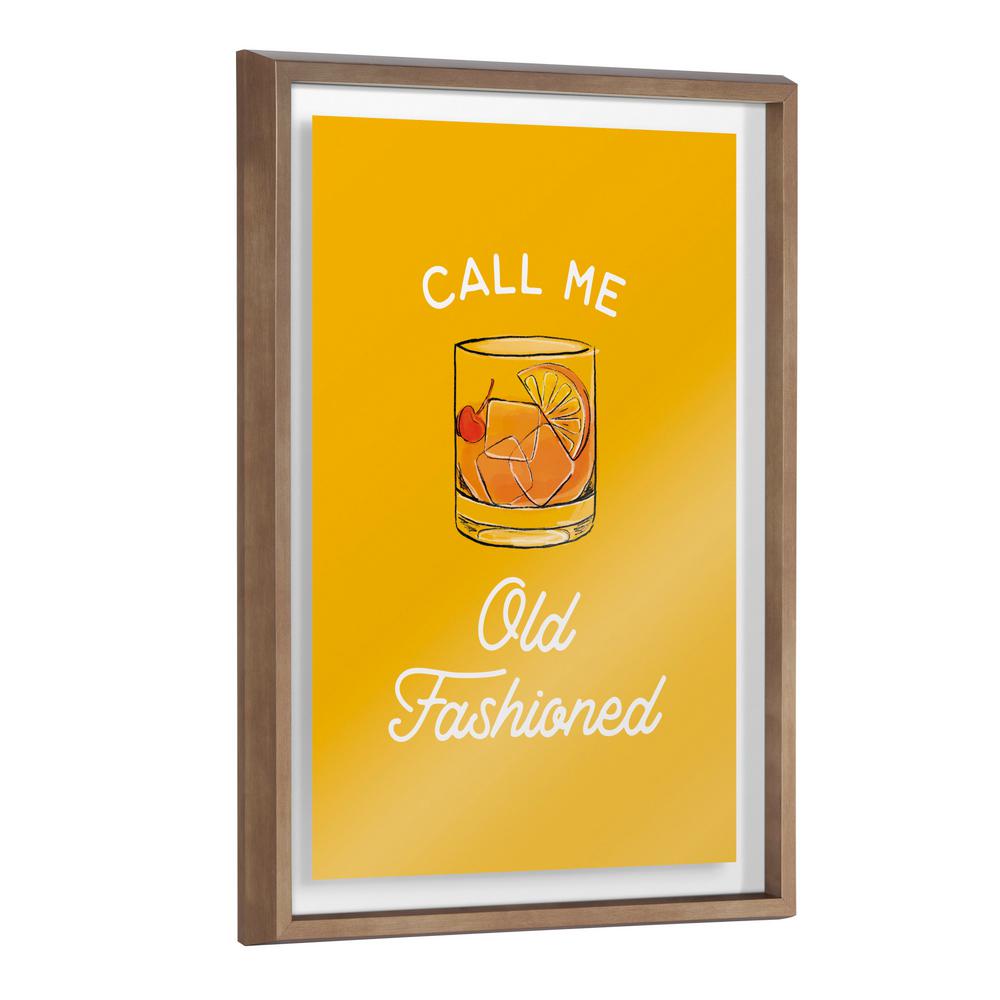 Kate And Laurel Blake Call Me Old Fashioned Yellow By The Creative Bunch Studio Framed Printed Glass Food Wall Art 24 In X 18 In 2198 The Home Depot