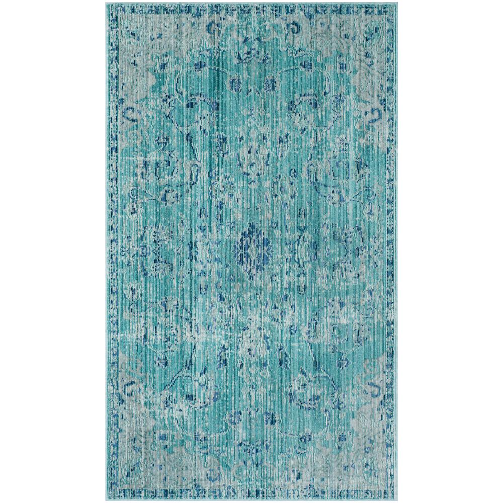 Safavieh Valencia Teal/Multi 3 ft. x 5 ft. Area RugVAL103T3 The