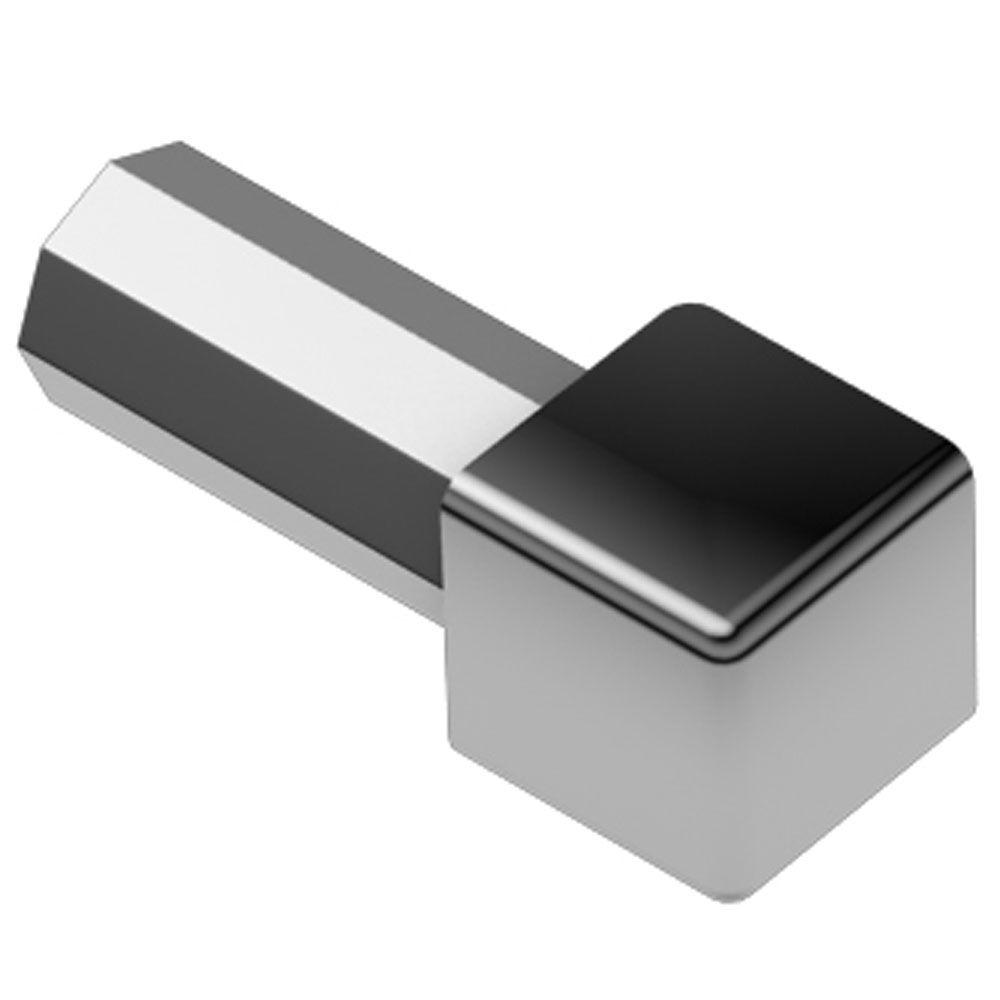 Schluter Systems Quadec Polished Chrome Anodized Aluminum 3/16 in. x 1