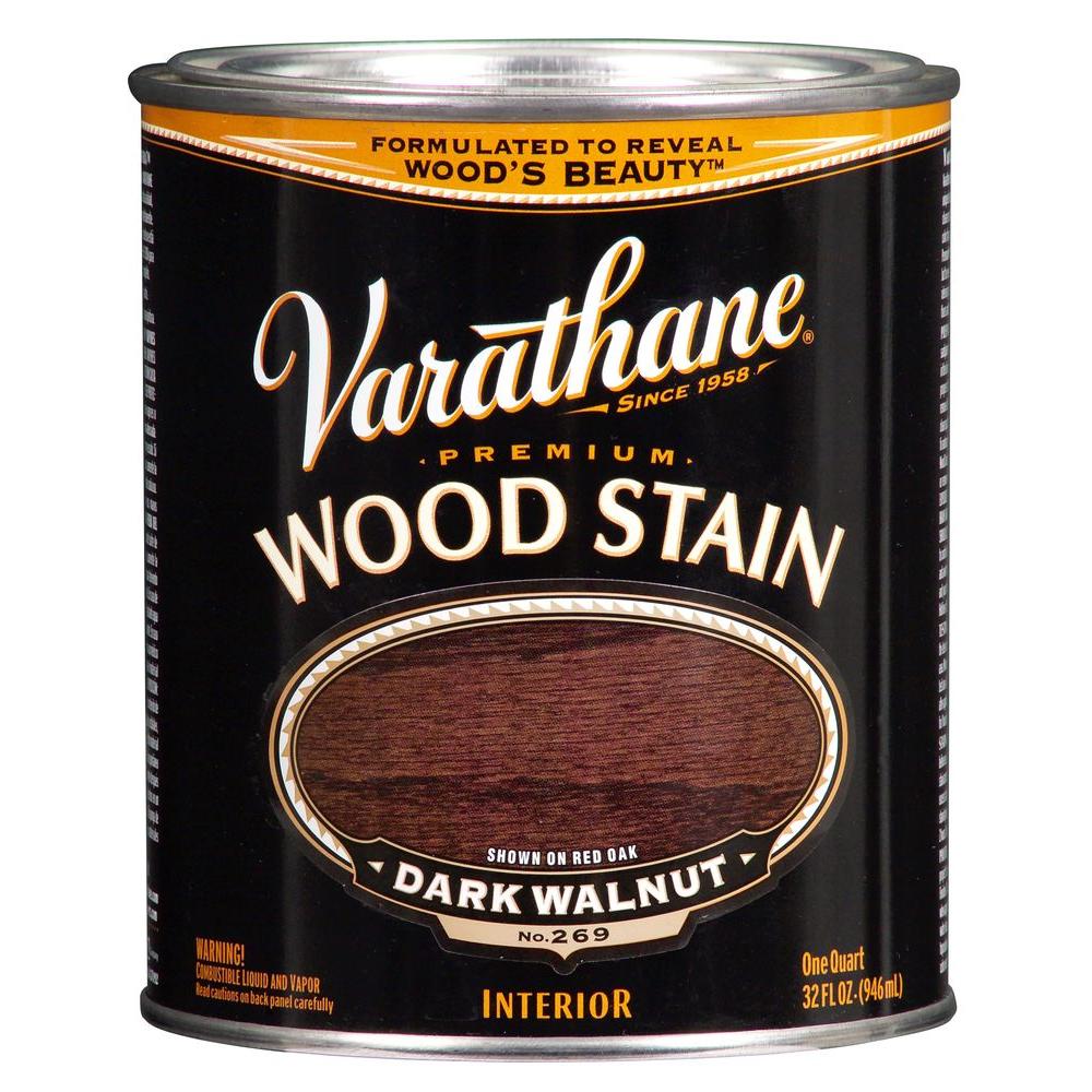 Varathane 12 Pt Dark Walnut Wood Stain 266198 The Home Depot