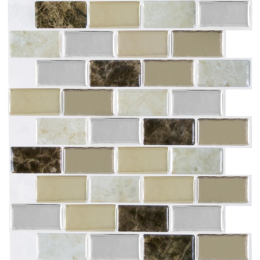 Splashback Tile Avalanche 12 in. x 12 in. x 8 mm Mixed Materials Mosaic