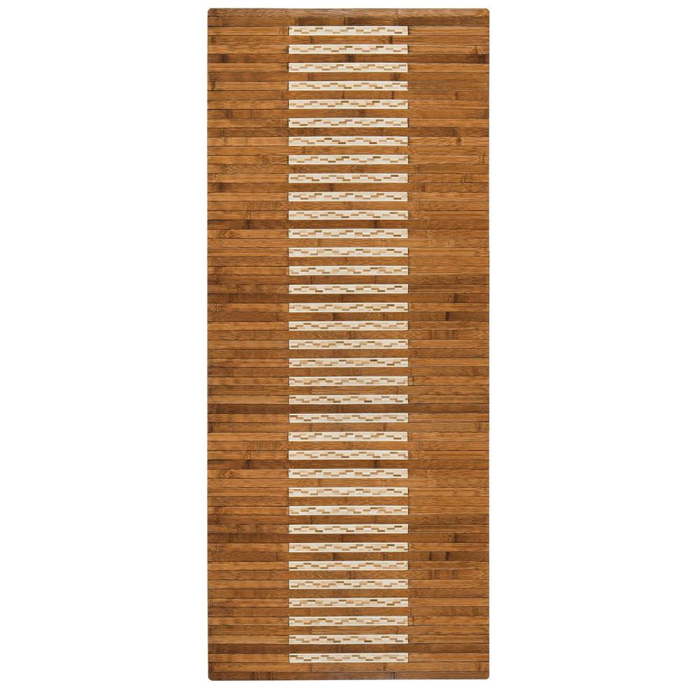 Anji Mountain 20 In X 48 Bamboo Walnut Kitchen And Bath Mat