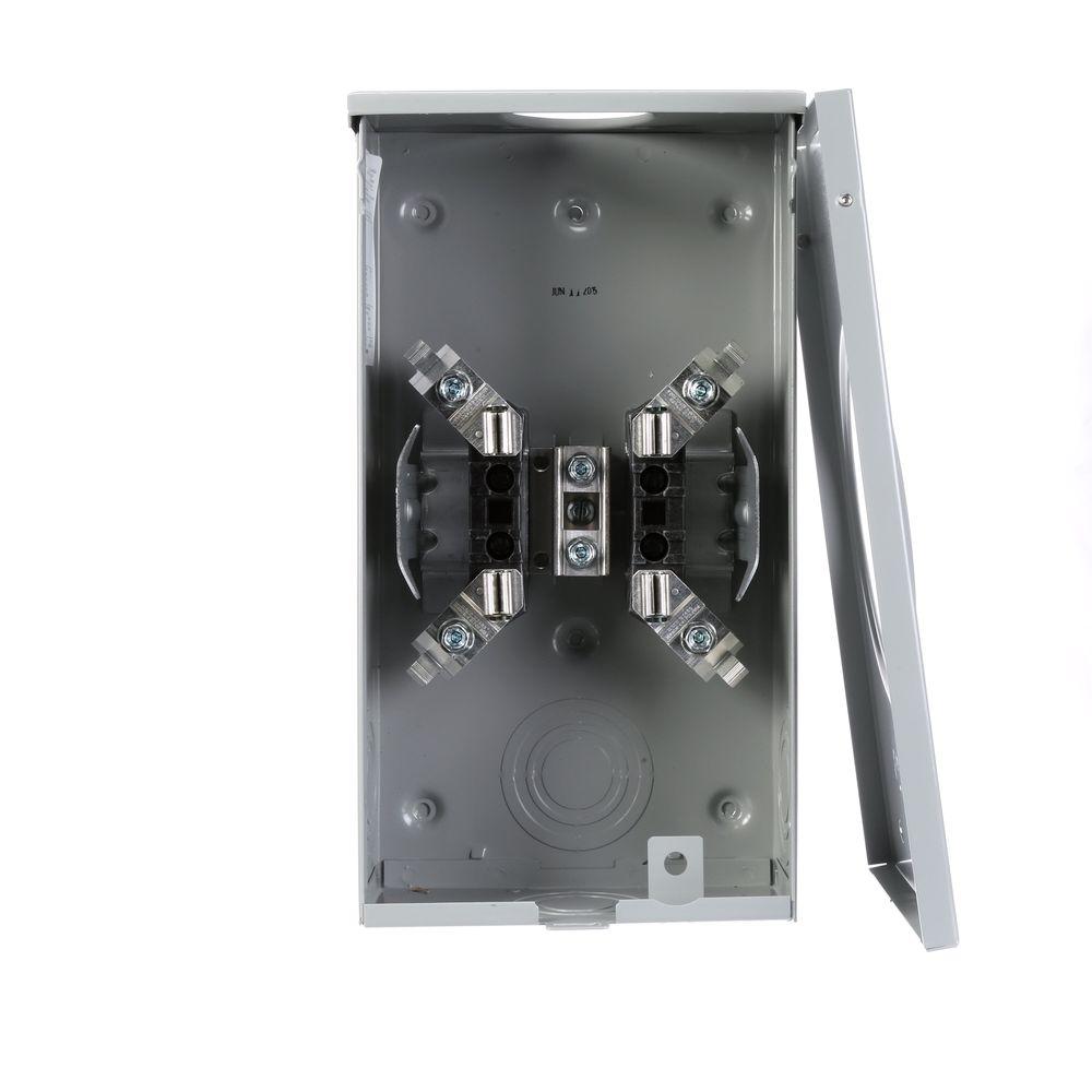 Siemens 200 Amp 4 Jaw Horn Bypass Overhead Fed Meter Socket with 7/16 in. Barrel Lock Knockout