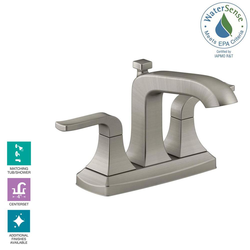 Kohler Rubicon 4 In Centerset 2 Handle Bathroom Faucet In Vibrant