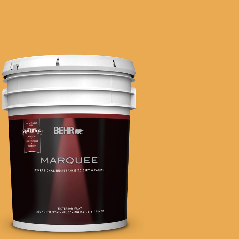 BEHR MARQUEE 5gal. 310A2 Gold Buttercup Flat Exterior Paint445005