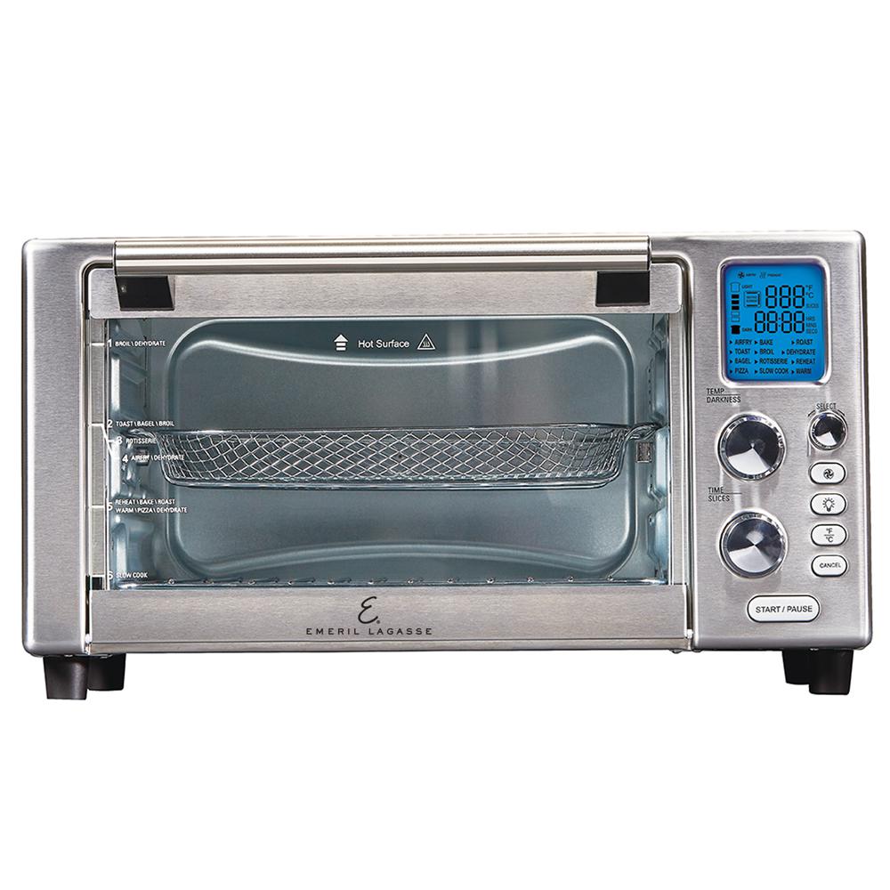 Emeril Lagasse 1500 W 6 Slice Stainless Steel Convection Toaster Oven Air Fryer 360 with