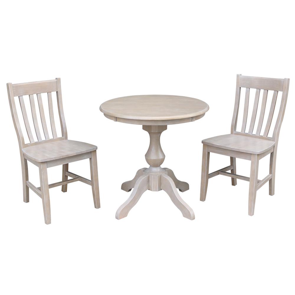 International Concepts Sophia 3Piece 30 in. Round Weathered Taupe Gray