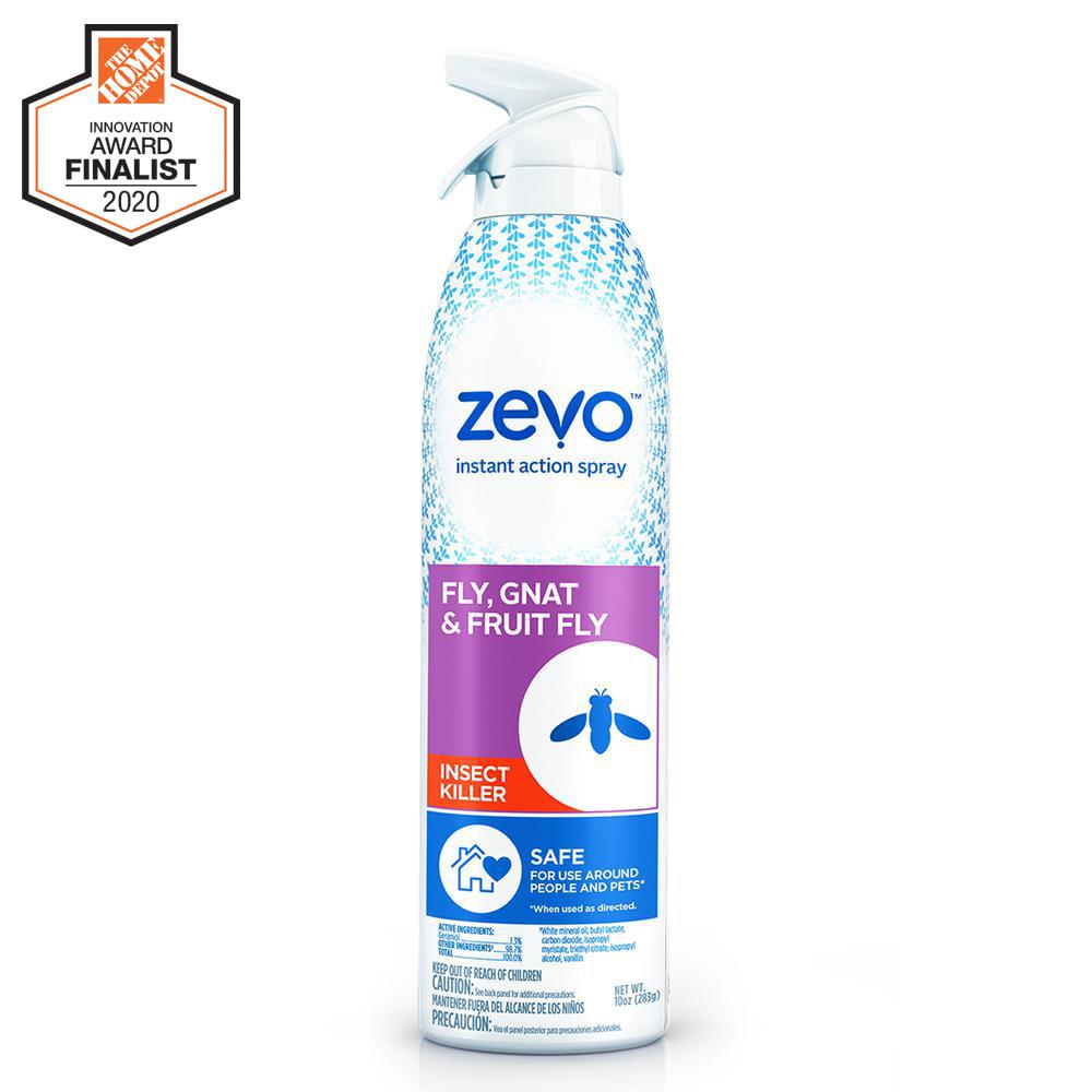 Zevo Instant Action 10 Oz Aerosol Fly Gnat And Fruit Fly Flying Insect Killer 01470 The Home Depot