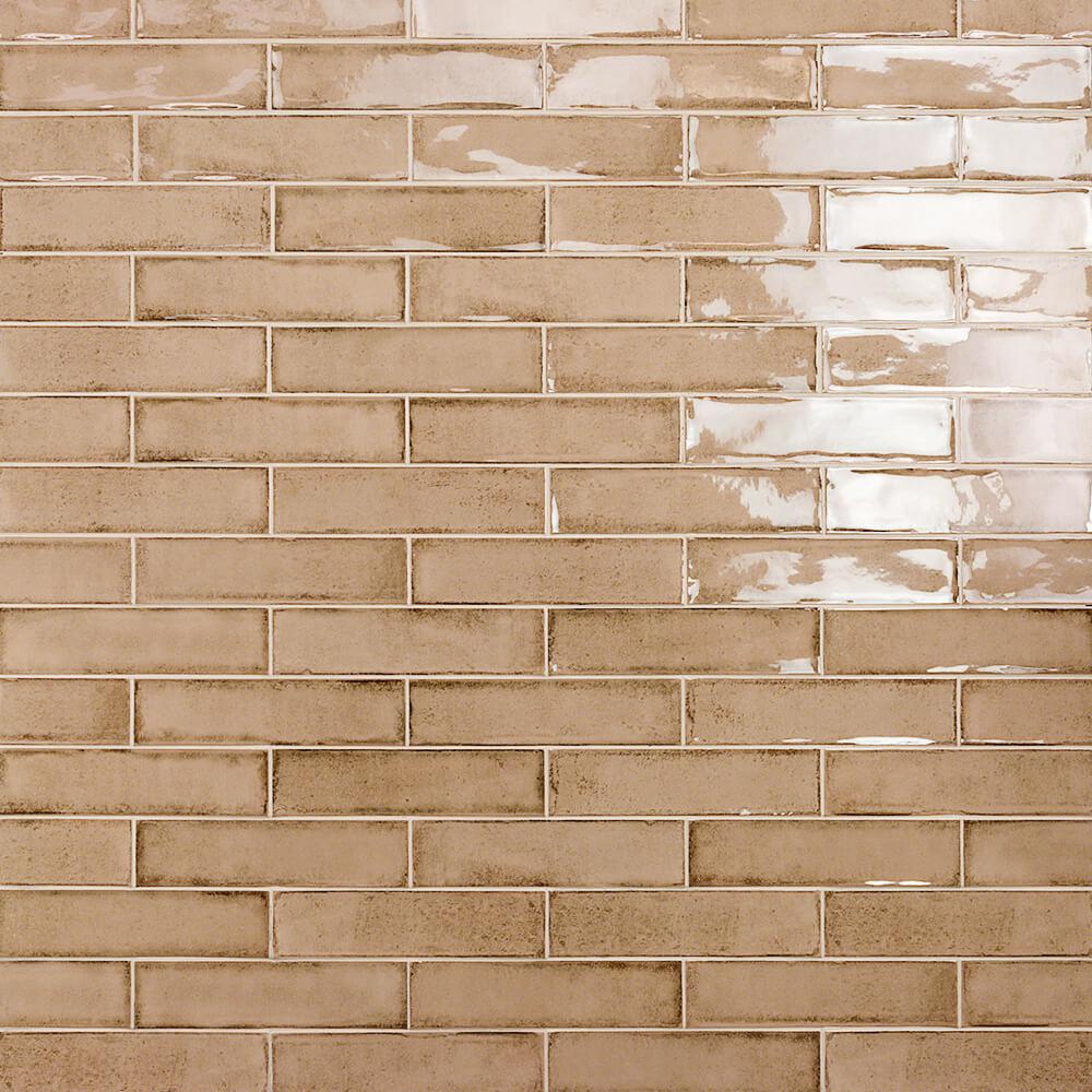 Moze Taupe 3 In X 12 9 Mm Ceramic Wall Tile 22 Piece 5 38 Sq Ft Box