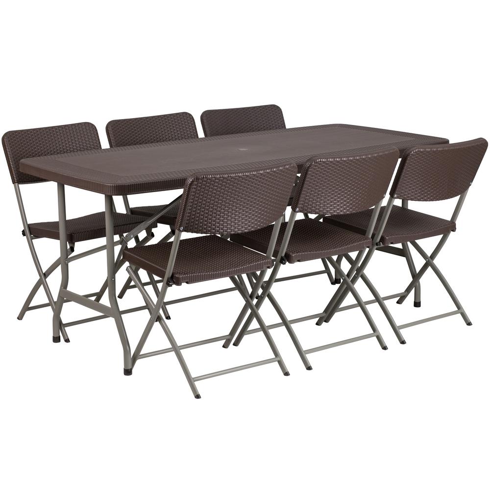folding table with folding chairs