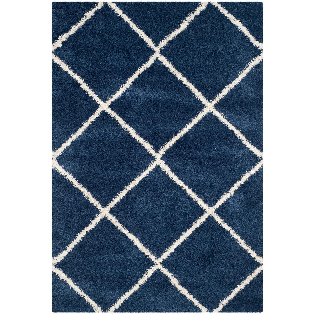 Safavieh Hudson Shag Navy/Ivory 9 ft. x 12 ft. Area RugSGH281C9 The