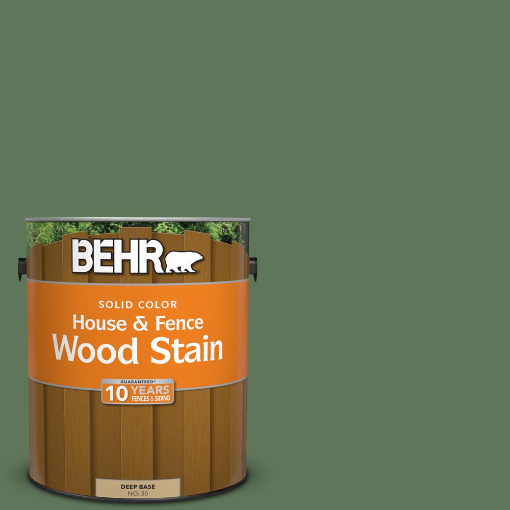 Behr 1 Gal Sc 126 Woodland Green Solid Color House And Fence Sc 126 Woodland Green Solid Color House And Fence Exterior Wood Stain