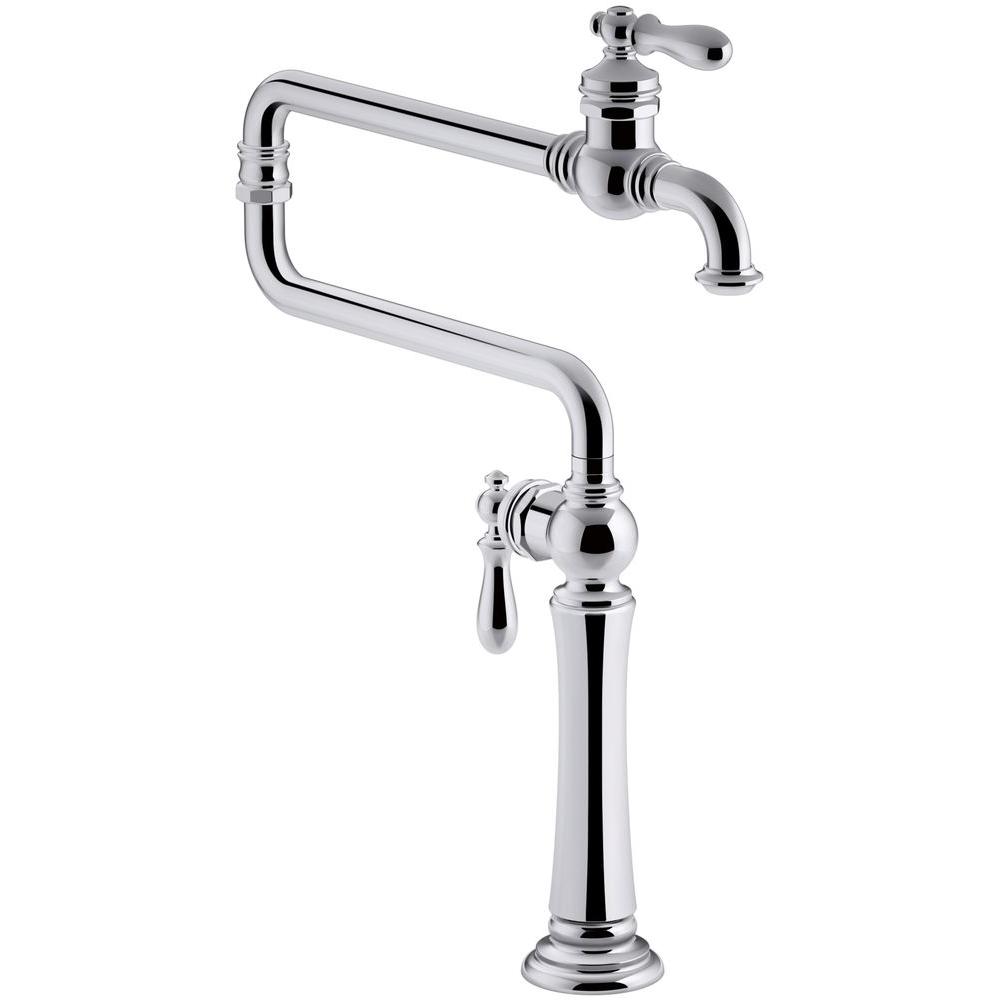 KOHLER Artifacts 2Handle Deck Mounted Potfiller in Polished ChromeK99271CP The Home Depot