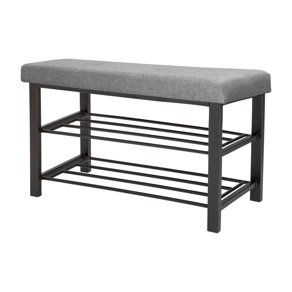 Small Fabric Shoe Storage Benches Shoe Storage The Home Depot