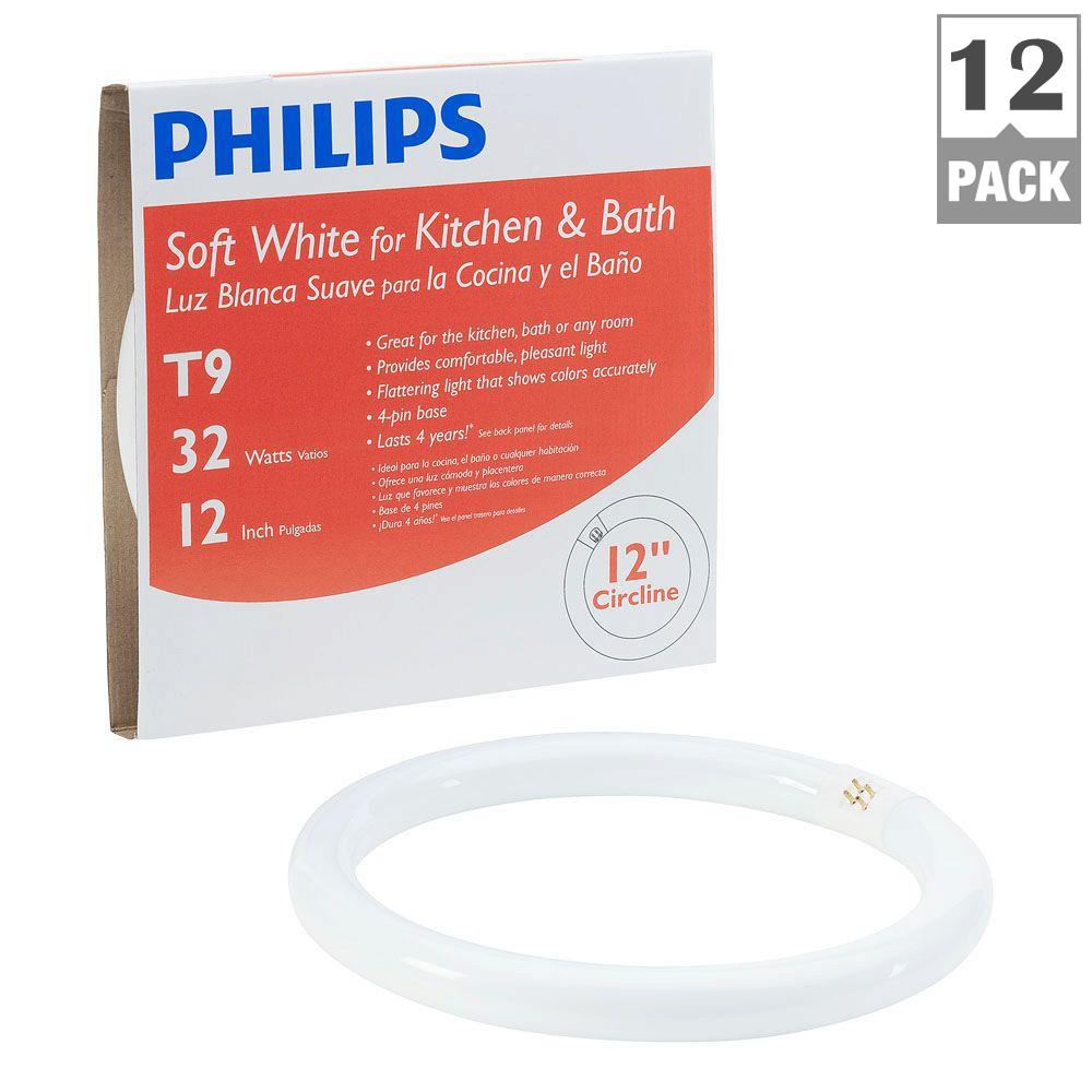 Circline Fluorescent Light Bulbs The Home Depot 32 Watt 12 In Linear Fluorescent Light Bulb Soft White
