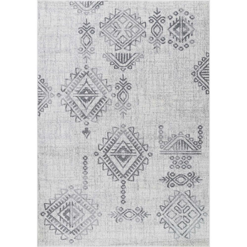 Nuloom Vintage Diamonds Caudle Grey 8 Ft X 12 Area Rug
