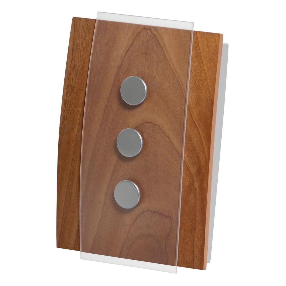 Honeywell Decor Series Wireless Door Bell, Wood with Satin Nickel Accent by Honeywell