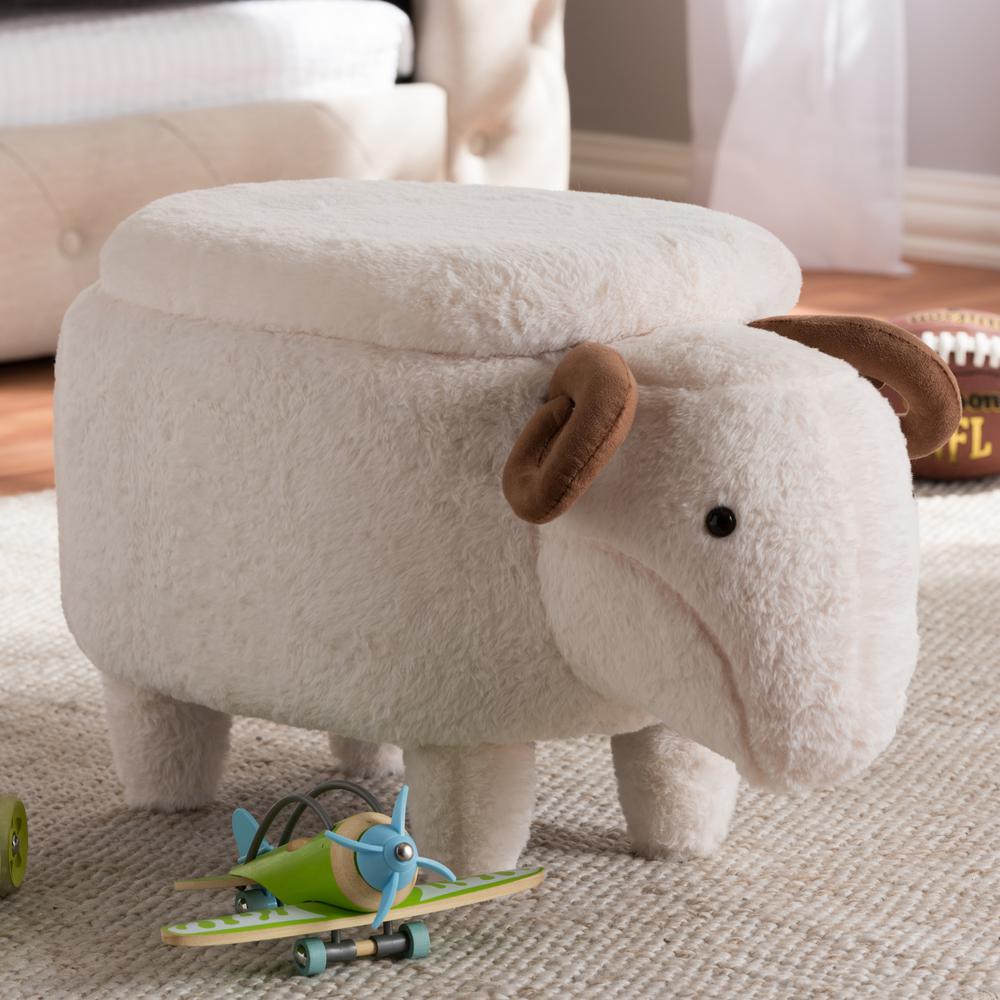 Baxton Studio Pecora White Sheep Storage Ottoman 144 8335 Hd The Baxton Studio Pecora White Sheep