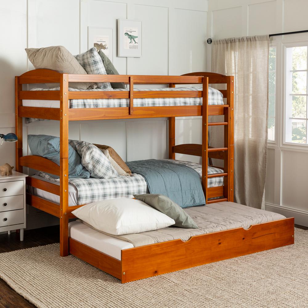 solid wood loft bed with storage