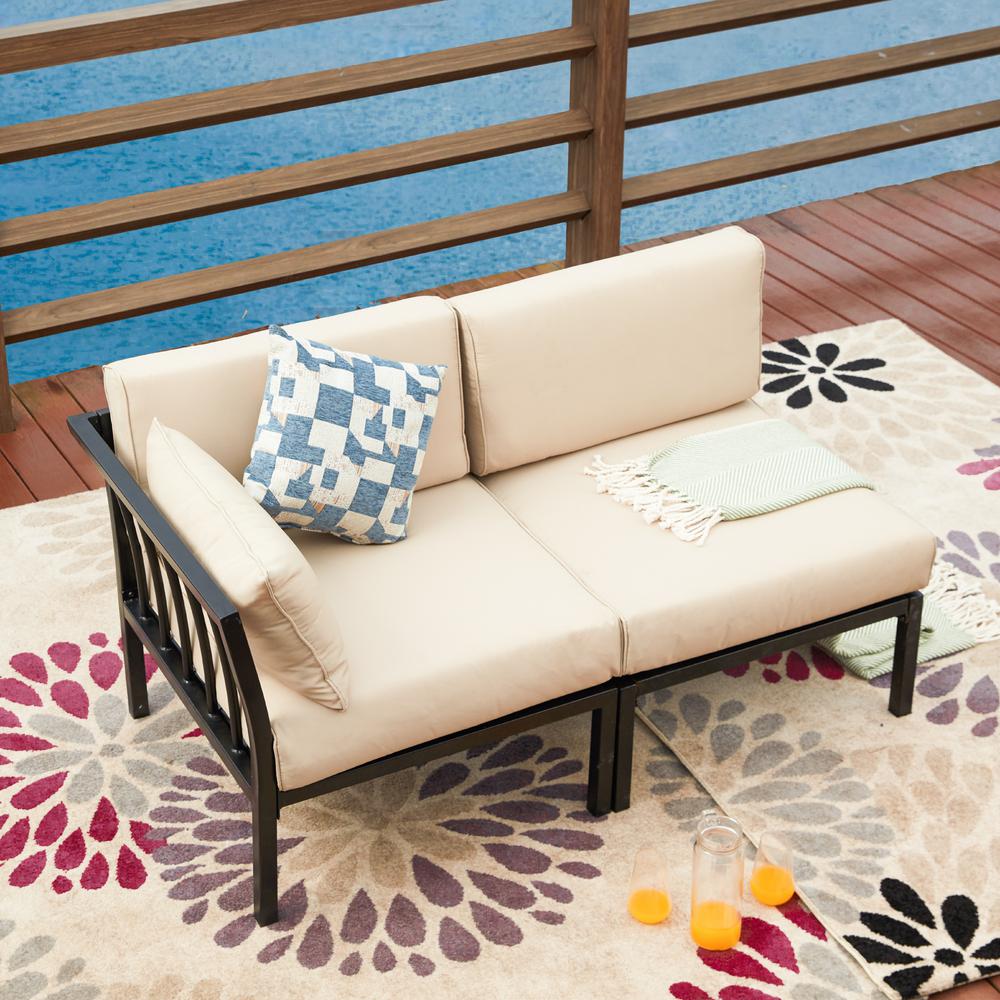 Arms Outdoor Sectionals Lounge Furniture The Home Depot Outdoor Lounge Furniture