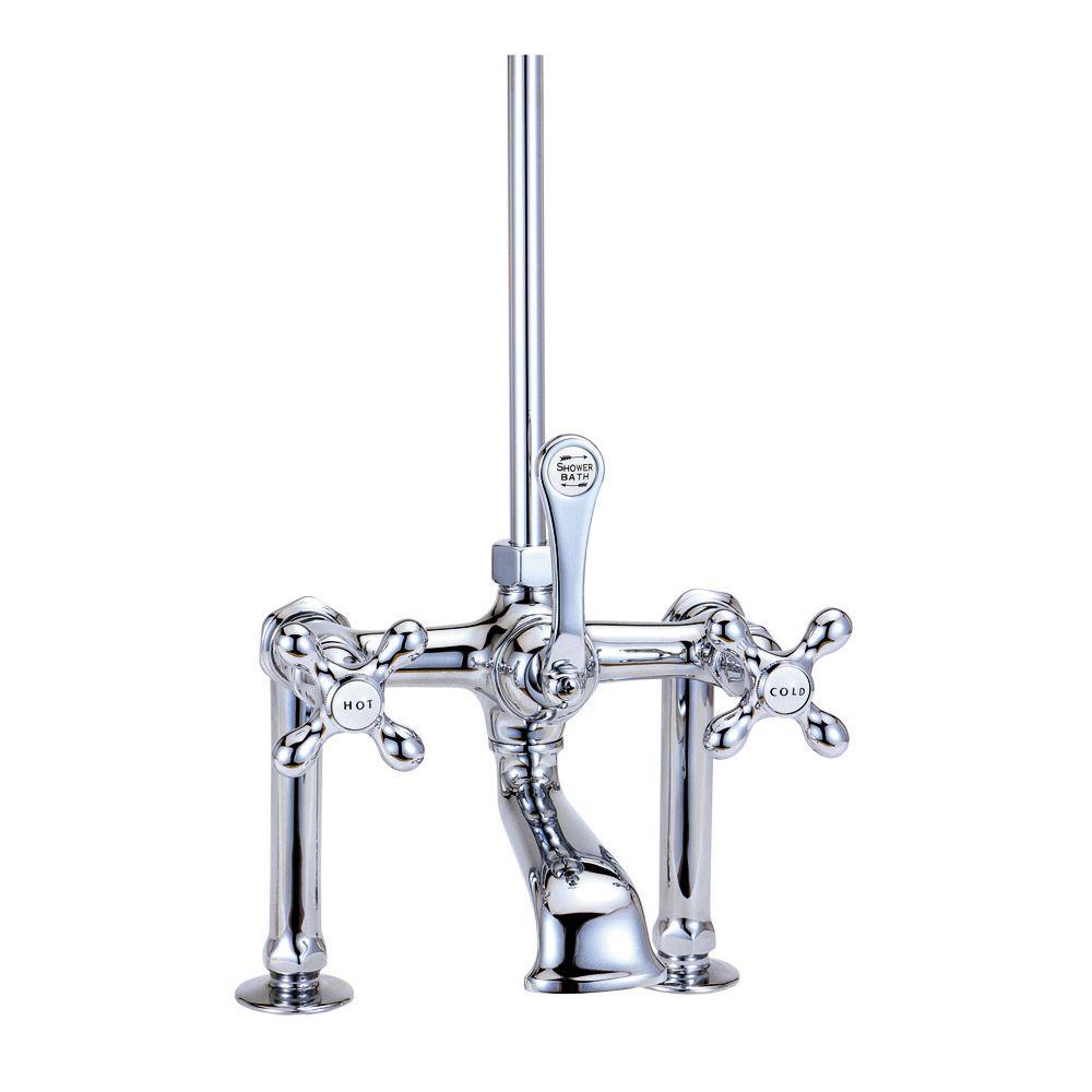 Elizabethan Classics Rm14 3 Handle Claw Foot Tub Faucet With Metal