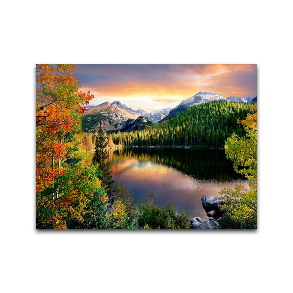 Unbranded Bear Lake By Christopher Knight Collection Unframed Canvas Print Nature Photography Wall Art 36 In X 54 In Lc93 L The Home Depot