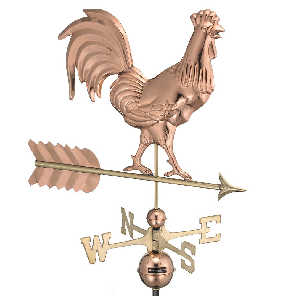 New Roof Mount Weather Vane Rooster Pure Copper Polished Home Garage Barn Gazebo 690000166587 eBay