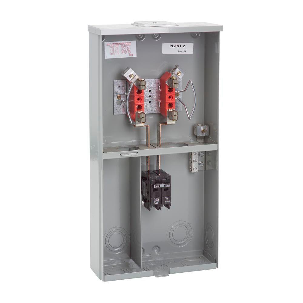 Milbank 100 Amp 4 Terminal Ringless Overhead/Underground Meter Socket