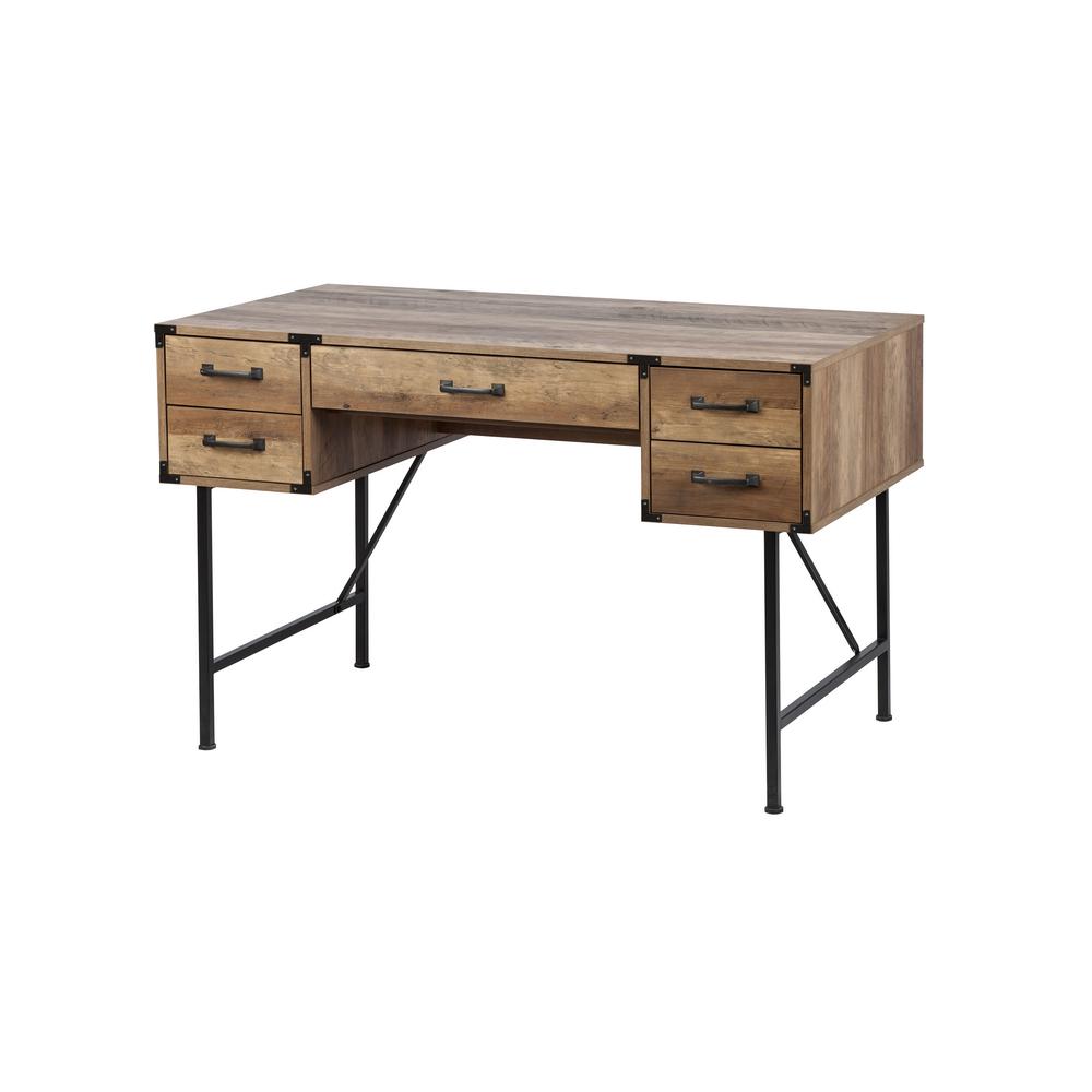 Oxford Rustic Wood Writing Desk Of1201wdro The Home Depot