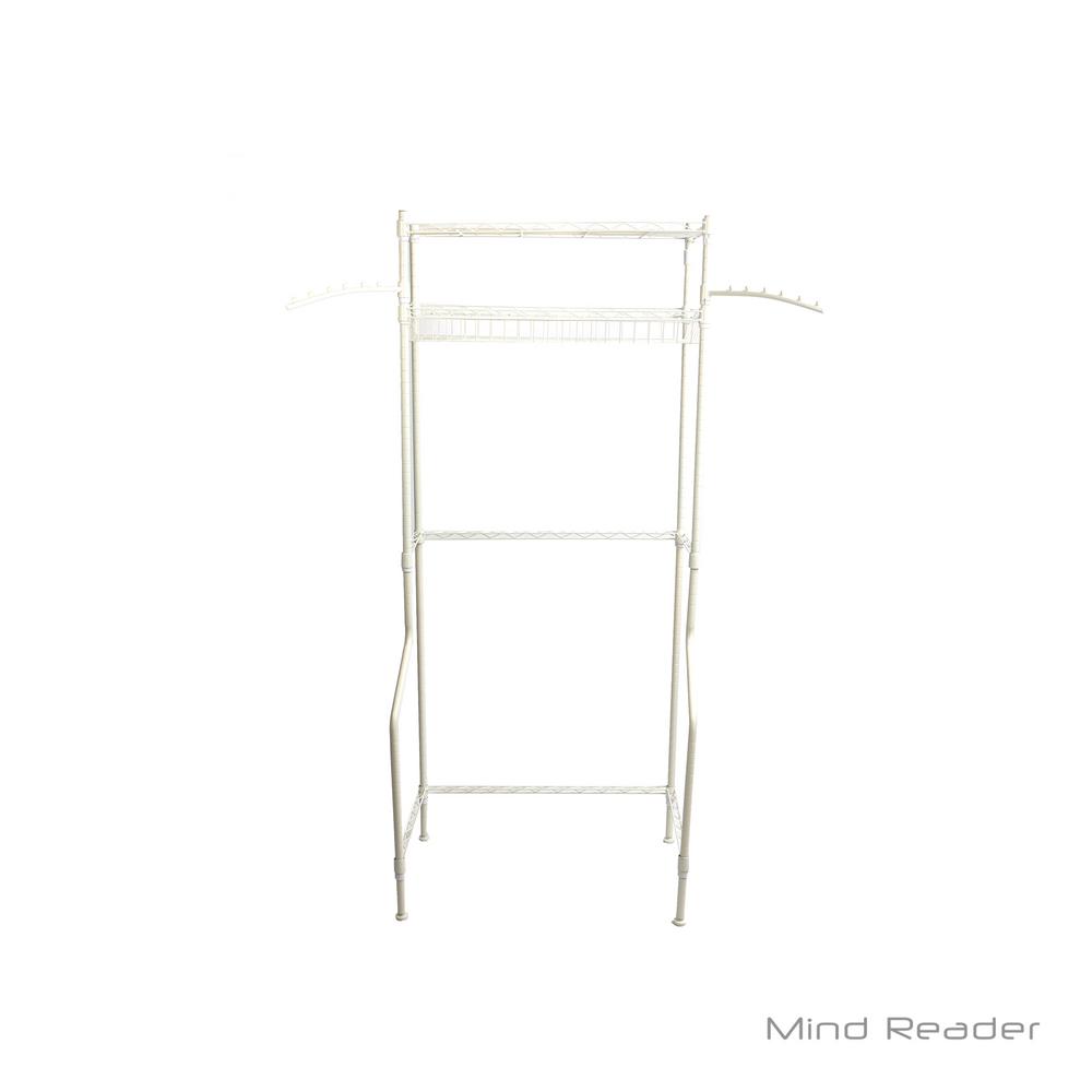 Mind Reader Laundry Utility Washing Machine Shelf Rack With Extention Washrk Wht The Home Depot