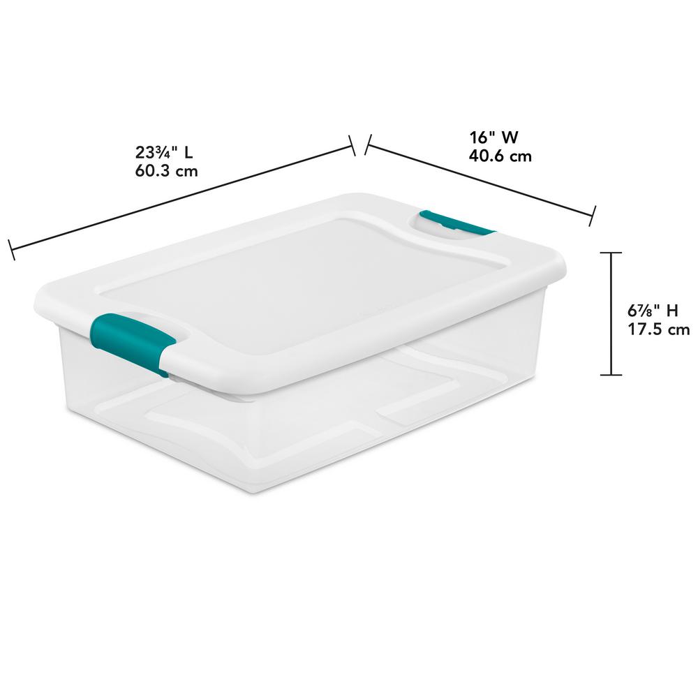 Sterilite 32 Qt Latching Storage Box 14968006 The Home Depot