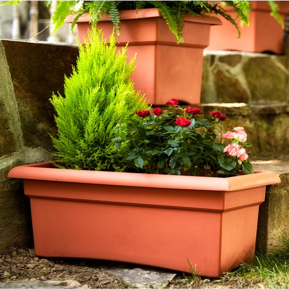 plastic deck flower boxes